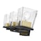 Z-Lite Bleeker Street 3 Light Vanity, Matte Black & Olde Brass & Clear 475-3V-MB-OBR - alternate 7